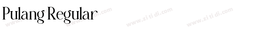 Pulang Regular字体转换